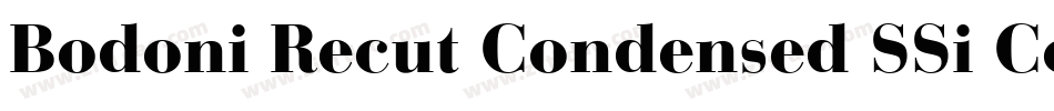 Bodoni Recut Condensed SSi Condensed Italic字体转换
